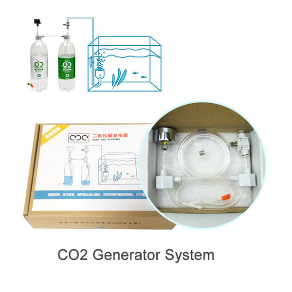 Aquarium Fish Tank DIY CO2 Generator System Water And Straw Cylinder Pressure Air Flow Adjustment Co2 Valve Diffuser