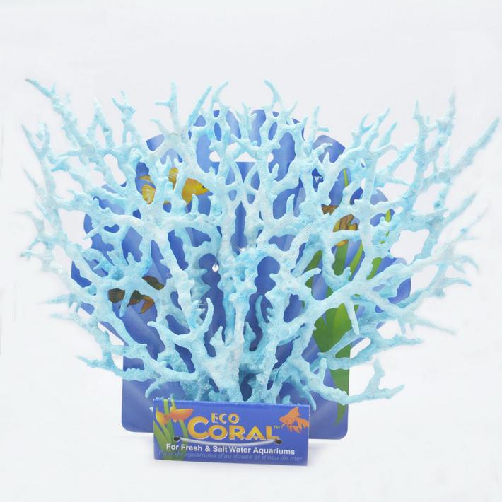 Wholesale -Aquarium decoration Reef Coral Decoration Ornaments New Fish Tank Faux Artificial Aquarium Accessory Blue