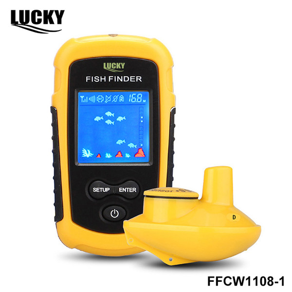 FFCW1108-1 wireless operation range 120 meters Potable sonar sensor deeper Fish Finder color lcd display for fishing