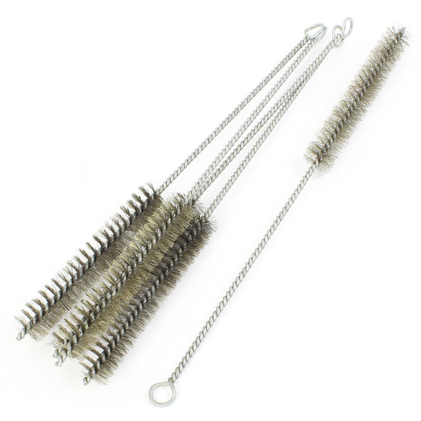 30cm Long 20mm Diameter Stainless Steel Wire Tube Cleaning Brush 5 Pcs