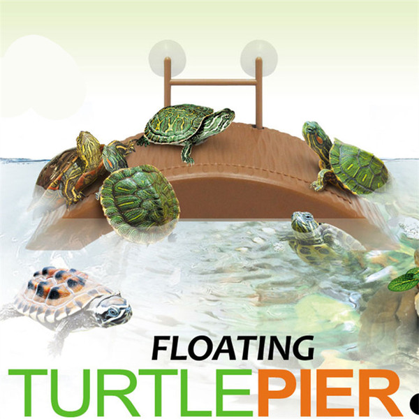 floating turtlepier Resulzon Decorative Turtle Pier Floating Basking Platform with Ramp Ladder For Use In and Out Of Water Basking Platform