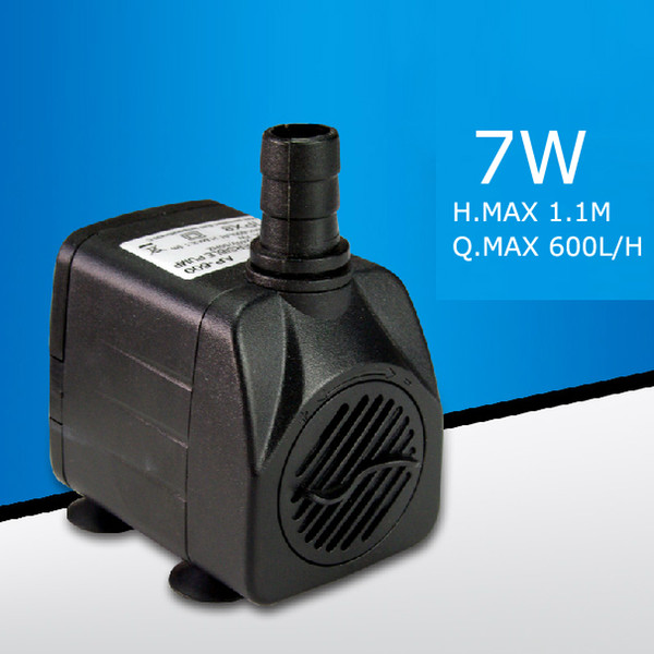 Hot Selling 220V 7W 600L/H Submersible Fountain Air Fish Tank Aquarium Water Pump Free Shipping