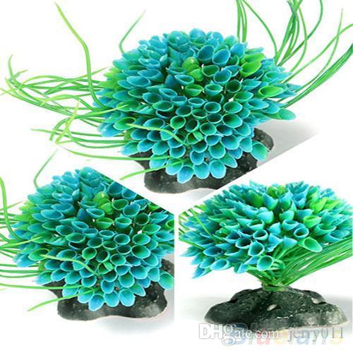 Artificial Water Plant Decor Plastic Green Grass Ornament for Fish Tank Aquarium