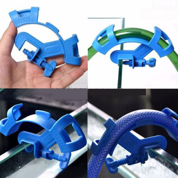 Blue Fish Aquarium Filtration Water Pipe Filter Hose Holder For Mount Tube Tank Accessories