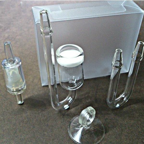 Wholesale-Free Shipping A Set of Aquarium CO2 Diffuser Check Glass Tube Suction Cup for Fish Tank Aquarium