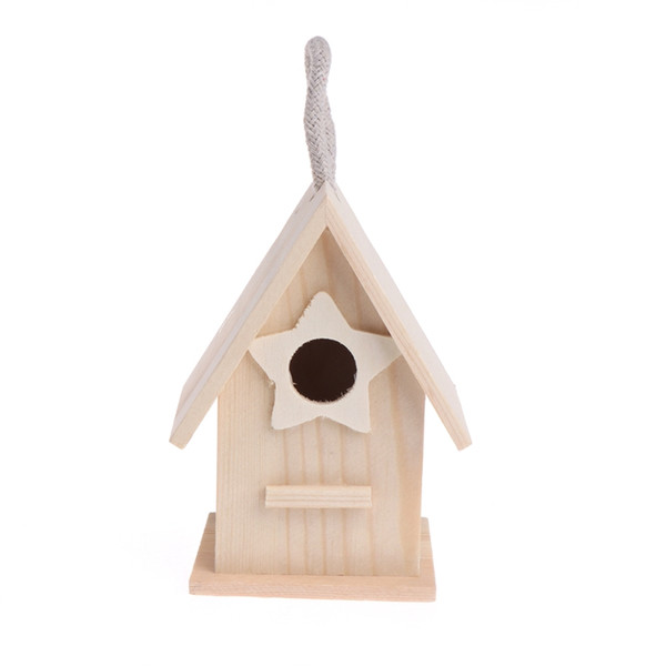 Wooden Garden Little Birds Wood Nesting House Nest Home Pet Supply Accessories