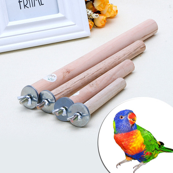 Parrot Pet Raw Wood Toy Stand Parakeet Branch Hamster Perches for Bird Cage New1.5*10cm