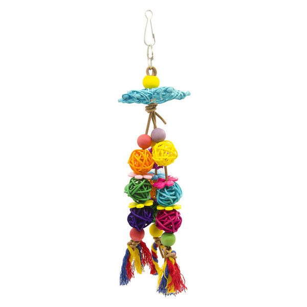 Parrot Swing Parrot Sepaktakraw Rattan Plaited Articles Gnaw Toys Stand Frame Bird Toys Parrot Articles Cross Border For