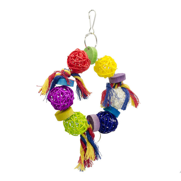 Toys Small Favour And Put Sb. In Important Position Product Bird Toys Middle And Small Size Parrot Will Sepaktakraw Wooden Gnaw Small Bell