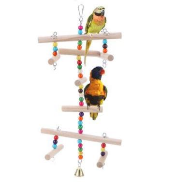 Cage Parts Pets Parrot Toys Hanging Wood Gnawing Swing Toys Nagao Parrot Parrot Cage Hammock