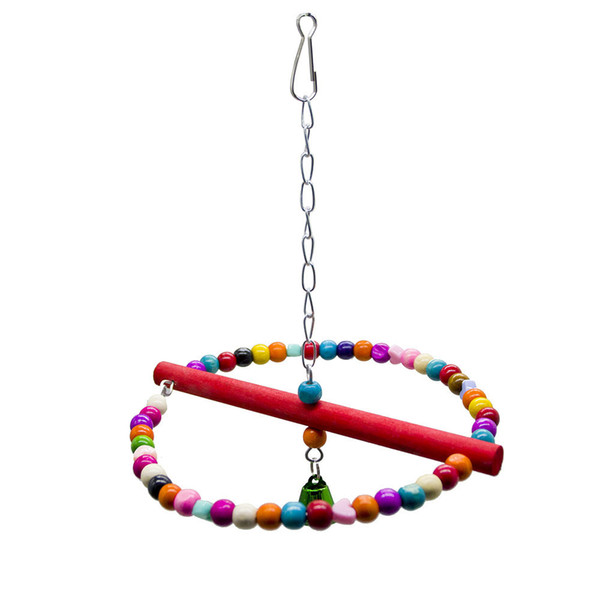 Parrot Toys Bird Toys Colour Annular Round Love Swing To Climb Stand Bar Swing Cage Parts Cross Border