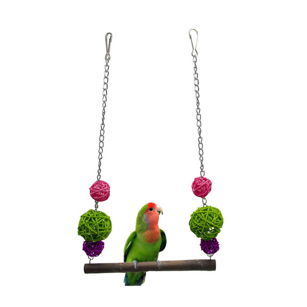 Amazon New Will Middle And Small Size Parrot Swing Stand Bar Sepaktakraw Gnaw Toys Pets Articles