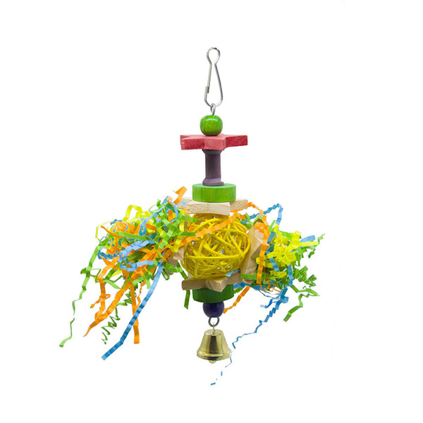 Parrot Toys Bird Toys Five-pointed Star Wire Drawing Grass Sepaktakraw Gnawing String Grass Silk And Paper Biting Tearing Toys