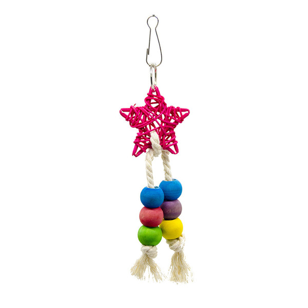 Small Pet Parrot Bird Rattan Plaited Articles Five-pointed Star Gnaw Toys Cross Border For