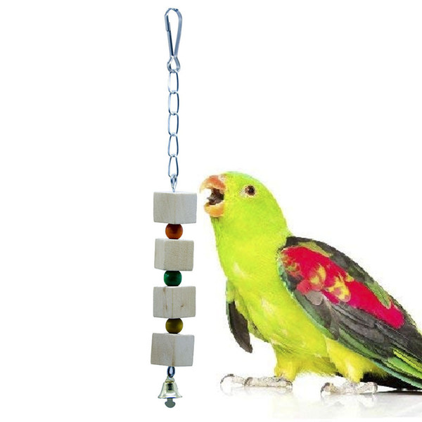 Parrot Gnawing A Wooden String Small Favour And Put Sb. In Important Position Product Bird Toys Swing Stand Frame