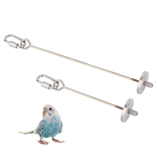 New Arrival Stainless Steel Bird Toy Pet Bird Parrot Parakeet Budgie Small Animal Skewer Fruit Spear Holder Parrot 2 Sizes