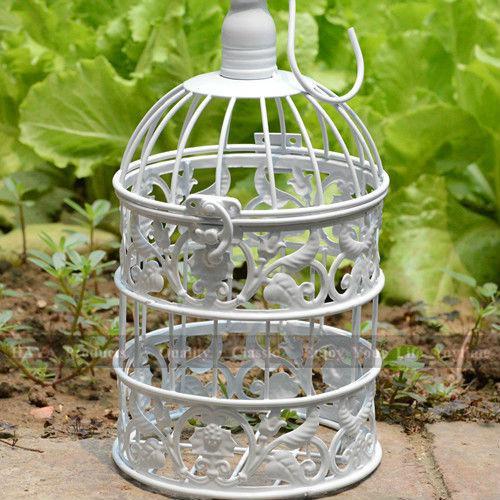 Free Shipping Classic White Decorative Bird cages small wedding bird cage the iron birdcage XS size 2pcs/lot