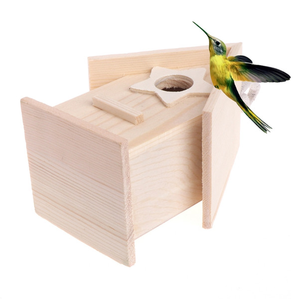 New Arrival Wooden Garden Little Birds Wood Nesting House Nest Home Pet Supply Accessories free shipping