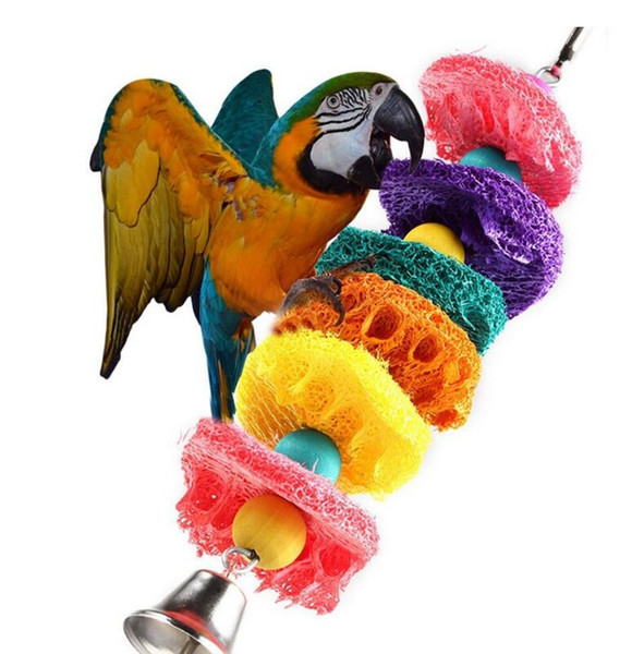 Parrot bird cage toy birds bite toys plant toys supplies birdie colorful play tool pet supplies