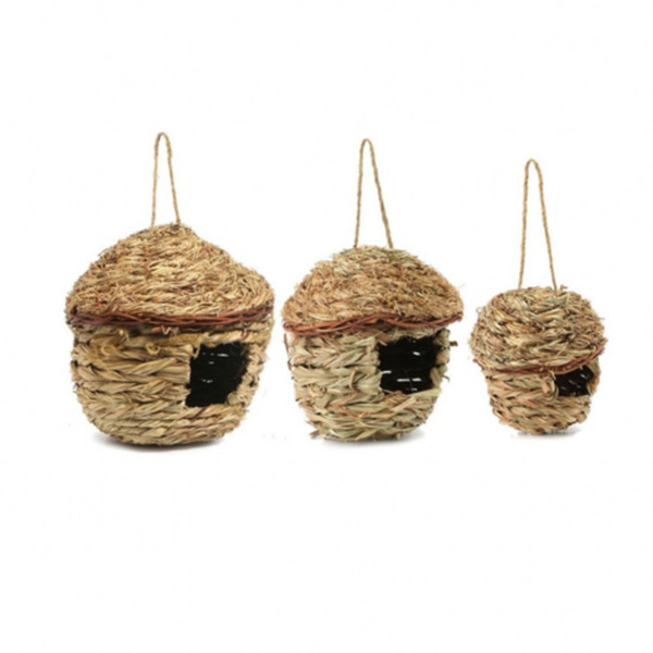 New Hot Natural Straw Hand-Woven Simulation Lark Cage Ecological Straw Nest 3 sizes optional free shipping