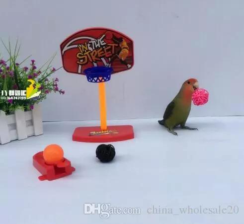 Free Shipping Parrot intellectual puzzle training development of toys Mini Basketball Basket Parrot shooting Parrot desktop toy ARI-321