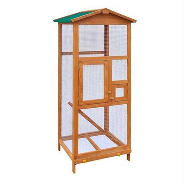 Wholesales Bird Cage Large Wood Aviary with Metal Grid Flight Cages for Finches Bird Cages Pet Supplies