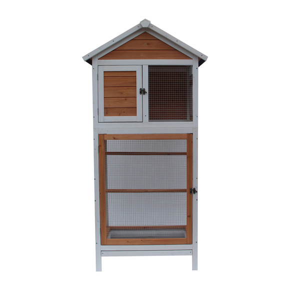 Bird Cage Wooden Cockatiel Parakeet Canary Finch Conure Play House Pet Supply