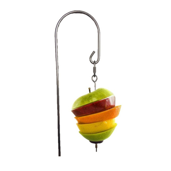 Stainless Steel Small Parrot Toy Meat Kabob Food Holder Durable Bird's Cage Accessories Stick Fruit Skewer Bird Treating ToolS