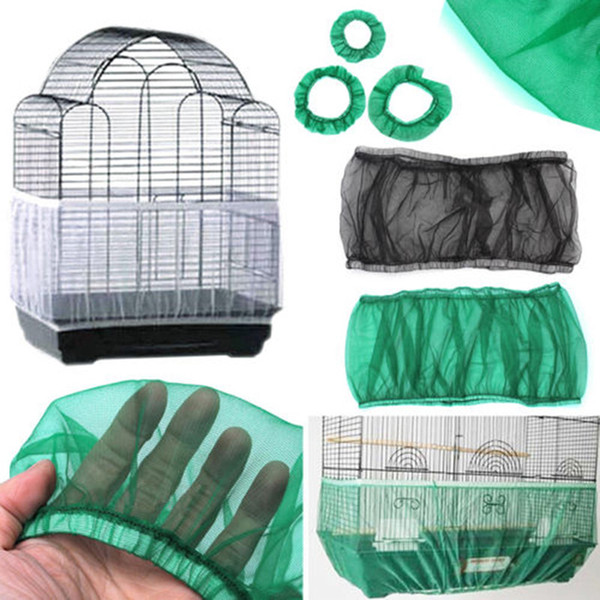 Bird Parrot Cover Soft Easy Cleaning Nylon Airy Fabric Mesh Bird Cage Cover Catcher Bird Supplies