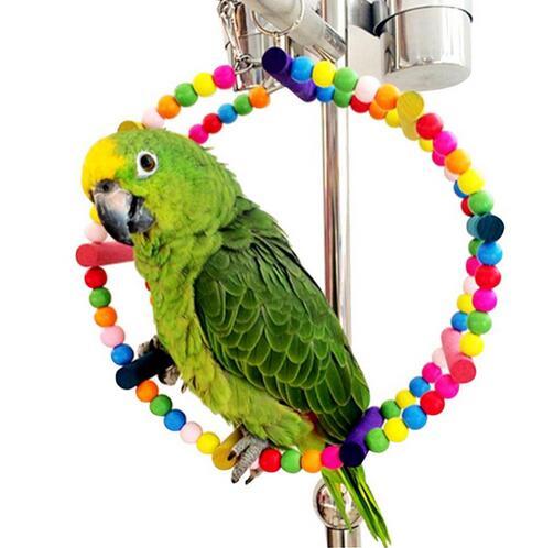 Pet Bird Parrot Wood Colorful Climbing Ladder toy Cableway Hamster Toys Rope Parrot Bites Harness Cage Parakeet Budgie Home