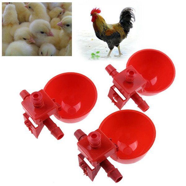 Hot sale 10pcs/set Automatic Bird Coop Feed Poultry Water Drinking Cups Chicken Fowl Drinker Bird Feeders