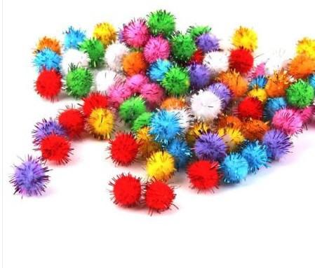 Parrot Hamster Squirrel Hair Ball Toy 1.5 / 3.5 cm in diameter Chinchilla Rabbit Birds Funny Toys Sparkling Lovely Balls Wholesale Price