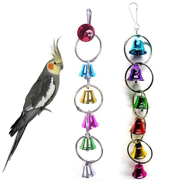 Toys Hoomall Creative Lovely Hot Sell Pet Toy Play Bell Chew Toy Parrot Bird Colorful Bell Chain Bird Accessories Toys