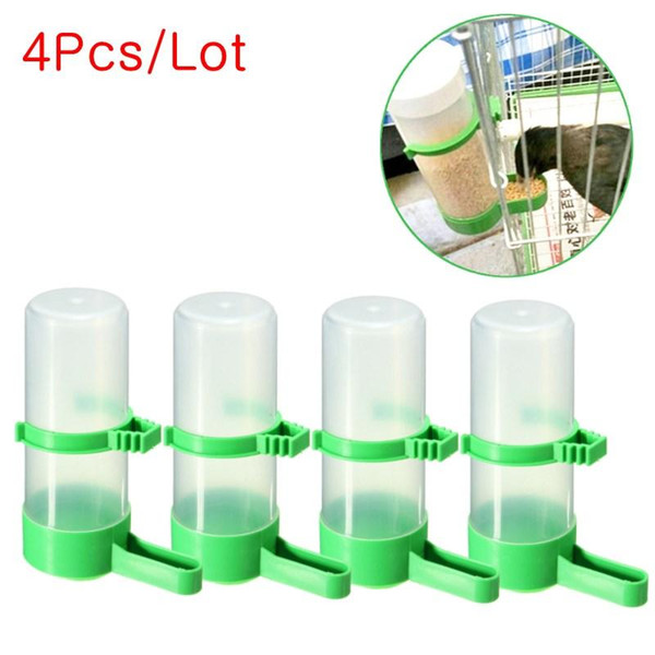 4 Pcs/Lot Bird Feeder Pet Drinker Food Waterer Clip for Aviary Cage Budgie Lovebirds Cage Parrot Budgie Canary Drinker Food