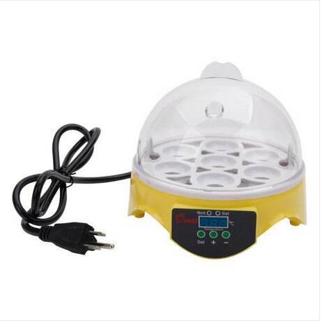 2019 Hot Sales Wholesales Free shipping 7-Egg Mini Practical Poultry Electric Incubator (US Standard) Yellow