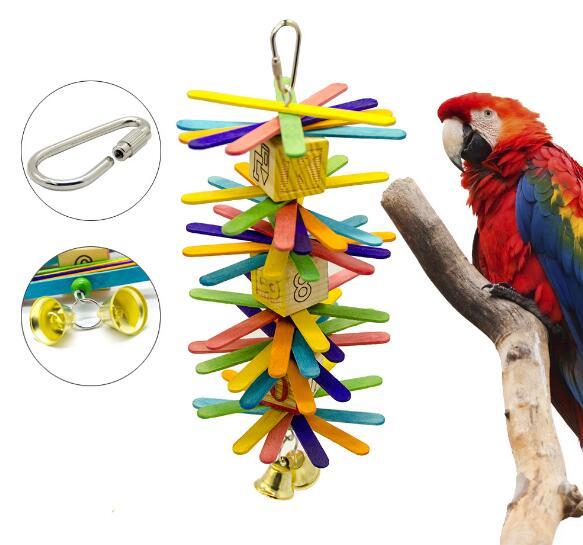 New Parrot Bite Petal Letter Building Block Toy Bite Toy Colorful Bell W835