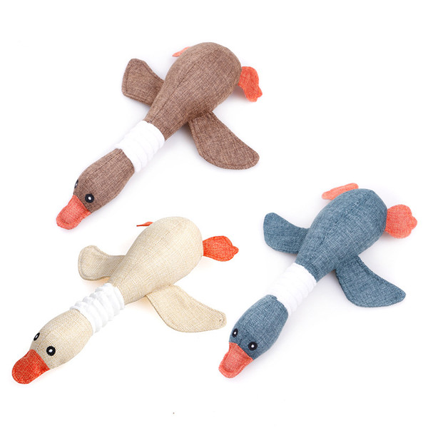 Squeaky Dog Toys Wild Goose Sound Toys Solid Resistance To Bite Playable High Quality Blue Gray Brown Funny Pet Toy 631