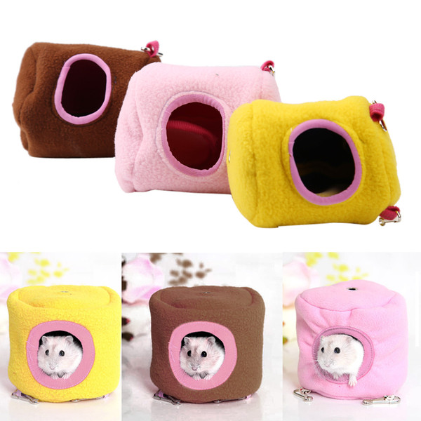 Pet Hammock Rat Hamster House Plush Cotton Hammock Hanging Tree Bed Nest Cages for Rat Hamster Squirrel Small Animal E5M1