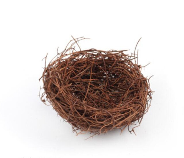 Hand made bird house bird nest decorated with dry grass artificial bird's home decor pets supplies