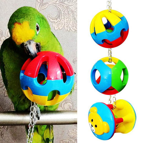 Pet Bird Bites Parrot Toy Chew Ball Toys For Parrots Swing Cage Hanging Cockatiel brinquedos FEN#