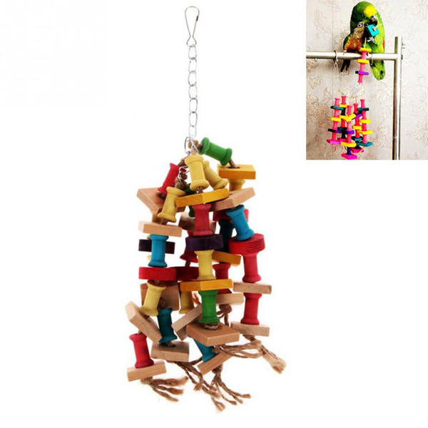 Colorful Parrot Toys Macaw Cage Chew Bird Toys For Parrots Pet Bird Conure Swing Scratcher Bird Toys High Quality