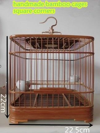 (FREE SHIPPING)pure HANDMADE single bamboo pet cages,artwork bird cages, natural bamboo cages factory direct