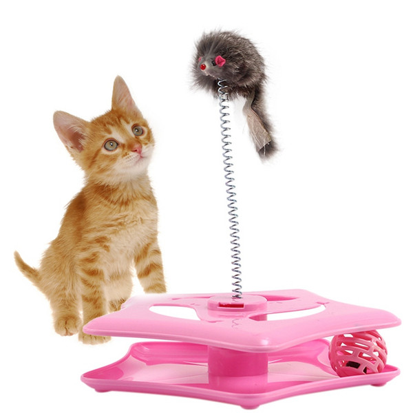 Toys For Cats Puzzle Funny Toy Plate With Cute Mouse For Cats Pink Blue New Style Toy For A Cat