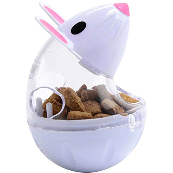 Pet Feeder Toy Cat Mice Shape Food Rolling Leakage Dispenser Bowl Playing Training Educational Toys For Cats