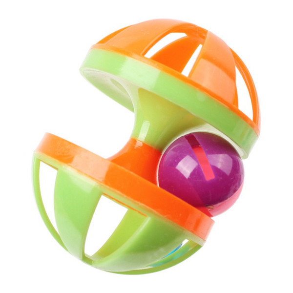 Squeaky Tease Cats Toy Rolling Ball Double Bell Ball Exercise Interactive Entertainment Environment Friendly Toys For Cats