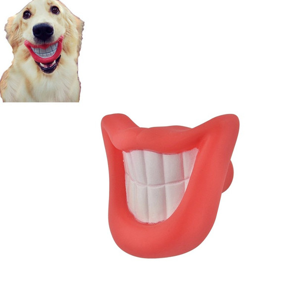 Dog Toys Large Small Dog Women Red Smiling Lip Shape Eco-friendly Non-toxic Squeaky Dog Toys
