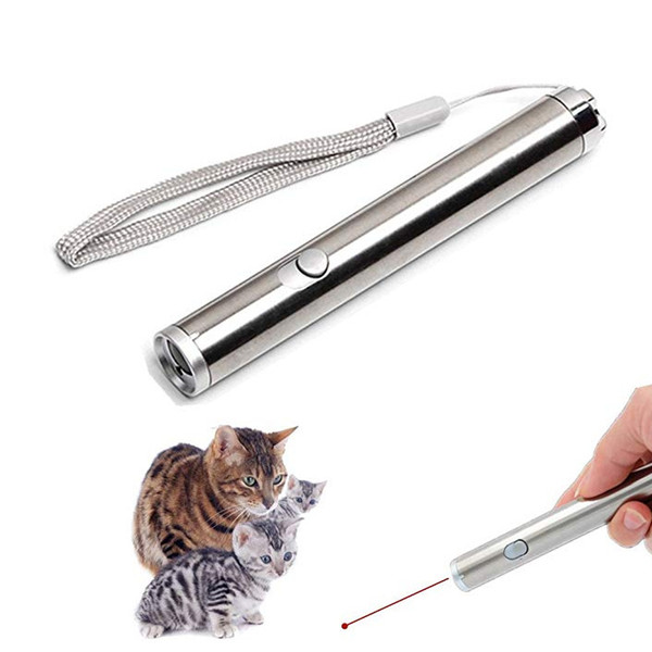 Cute Pet Toys Cat Training Toy Laser Pointer With LED Flashlight without Clip X331