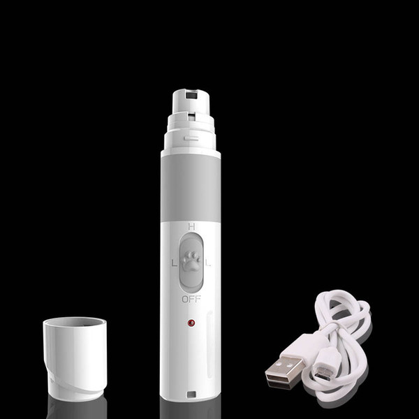 Rechargeable USB Charging Electric Pet Nail Grinder Trimmers Paws Clipper Nail Grooming Tools 3 Head X378