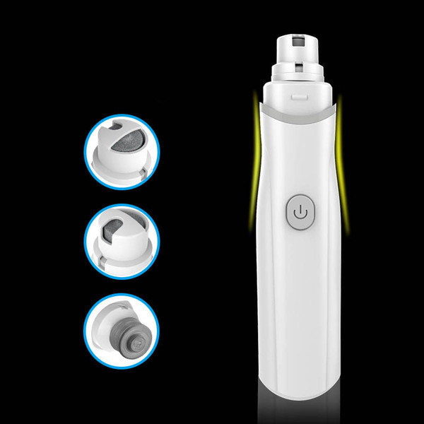 Automatic Nail Clipper Pet Dog Cat Nail Polisher Pet Grooming Supplies Mute with 3 Head X377