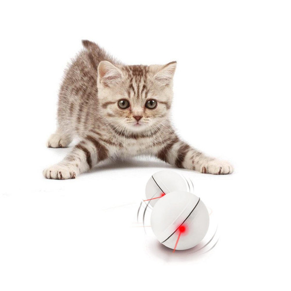 Electronic 360 Degree Self Rotating Ball Automatic Rolling Ball LED Light Pet Cat Toys X421